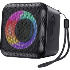 IPX7 Waterproof Portable Bluetooth Speaker, Sewowibo Wireless Bluetooth 5.1 Speaker with LED Light Show Rich Stereo Bass, Micro SD 24H Playtime, Outdoor Party Speaker TWS for Travel Beach Pool Shower