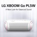 LG XBOOM Go Speaker PL5 Portable Wireless Bluetooth, Dual Action Bass, Sound by Meridian, Water-Resistant, Sound Boost EQ, 18 Hour Battery Life, LED Lighting - Black